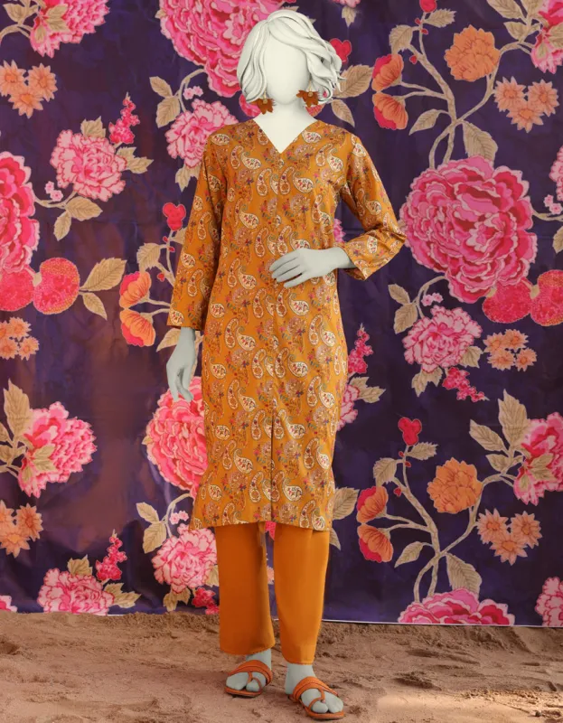 MUSTARD LAWN KURTI | JJLK-JSS-CD-05-306 sold by Junaid Jamshed