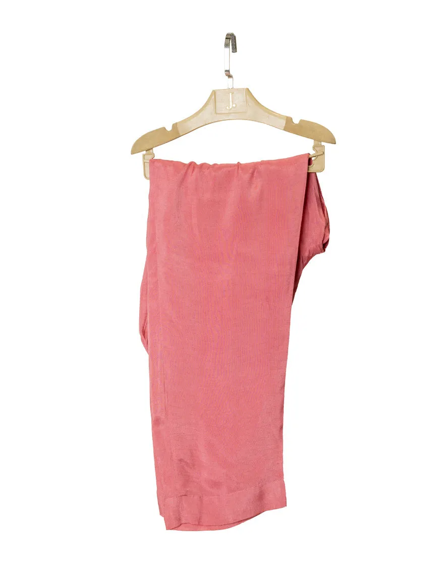 PINK RAW SILK TROUSERS | JJLT-S-25-8024 FB/JH-332 sold by Junaid Jamshed