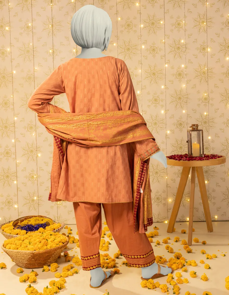 ORANGE DOBBY 2PC STITCHED | JGK-S-JTP-25-616 FB/DHANAK-06 sold by Junaid Jamshed product image thumbnail 2