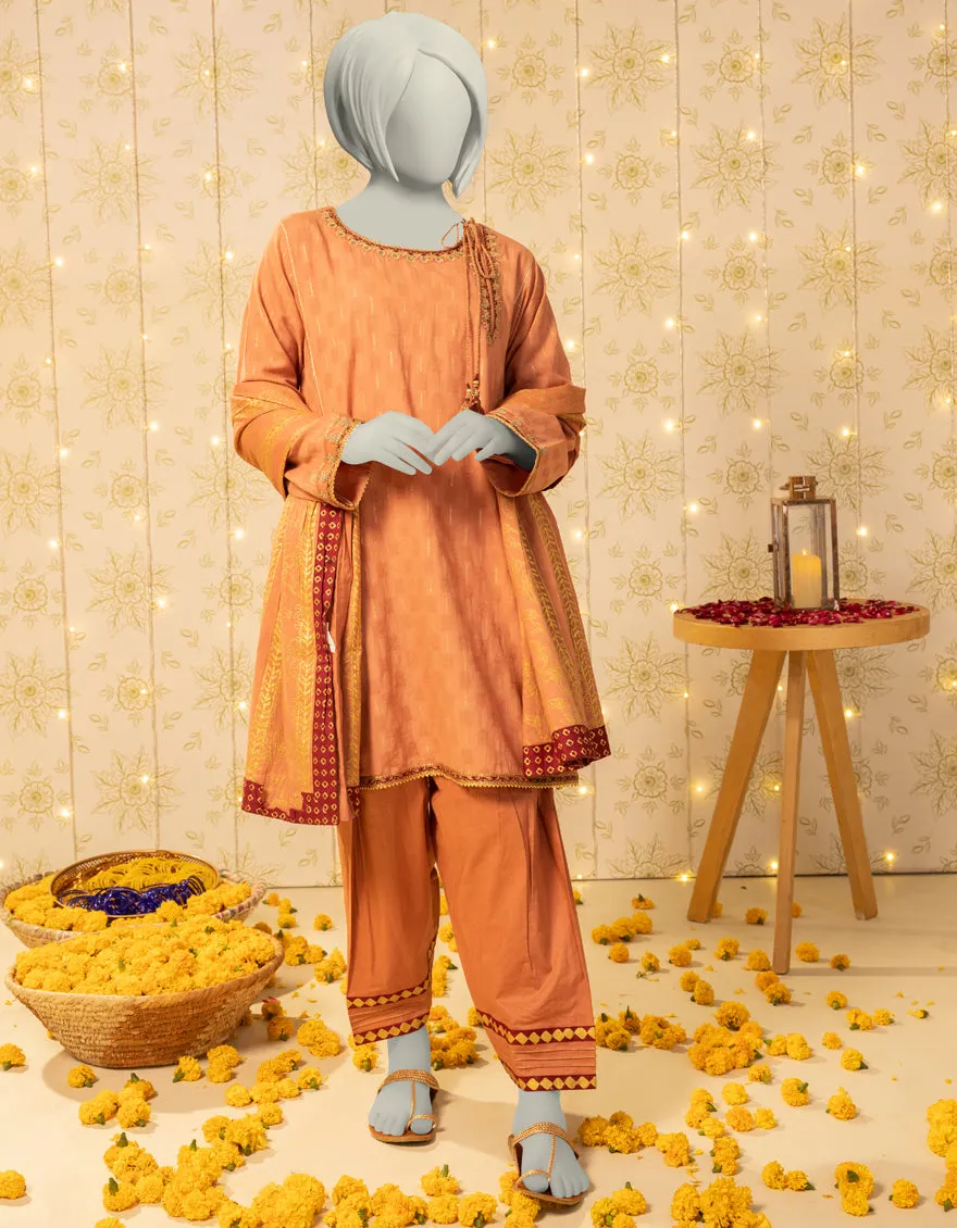 ORANGE DOBBY 2PC STITCHED | JGK-S-JTP-25-616 FB/DHANAK-06 sold by Junaid Jamshed