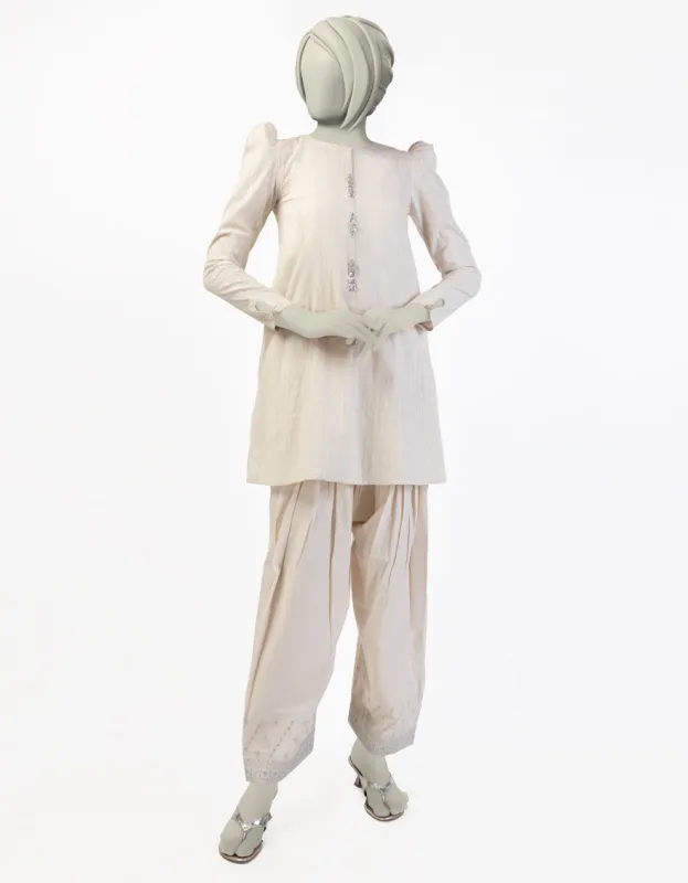 WHITE DOBBY 2PC STITCHED | JGK-S-JTST-25-429 FB/DELARA-1 sold by Junaid Jamshed