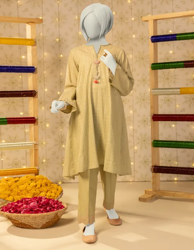 GREEN DOBBY 2PC STITCHED | JGK-S-JTST-25-430 FB/DELARA-02 sold by Junaid Jamshed