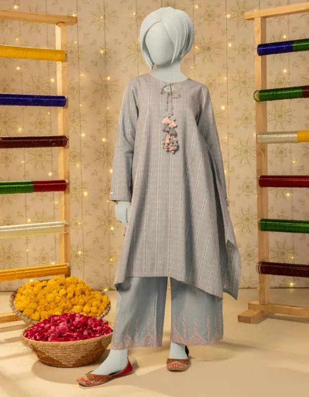 BLUE DOBBY 2PC STITCHED | JGK-S-JTST-25-432 FB/DELARA-04 sold by Junaid Jamshed
