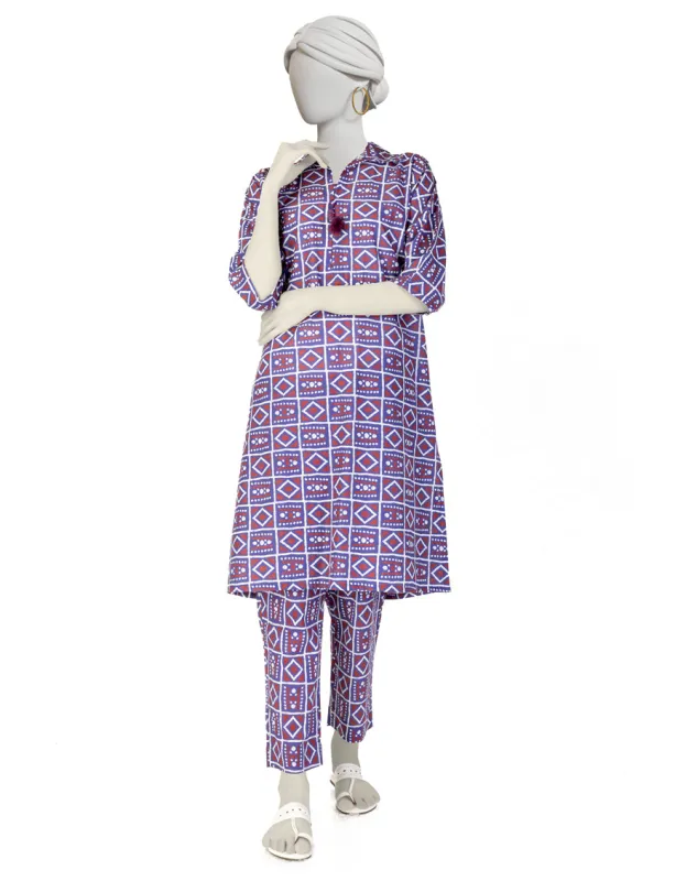 PURPLE LAWN KURTI | JJLK-S-JSS-25-365 FB/ESSENTIAL-17 sold by Junaid Jamshed