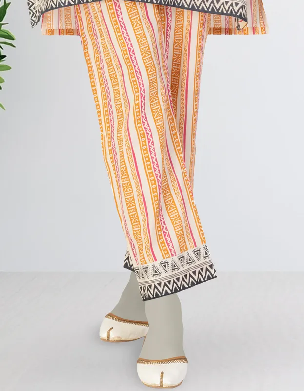 MULTICOLOR LAWN TROUSERS | JJLT-S-25-371 FB/ESSENTIALS-23 sold by Junaid Jamshed