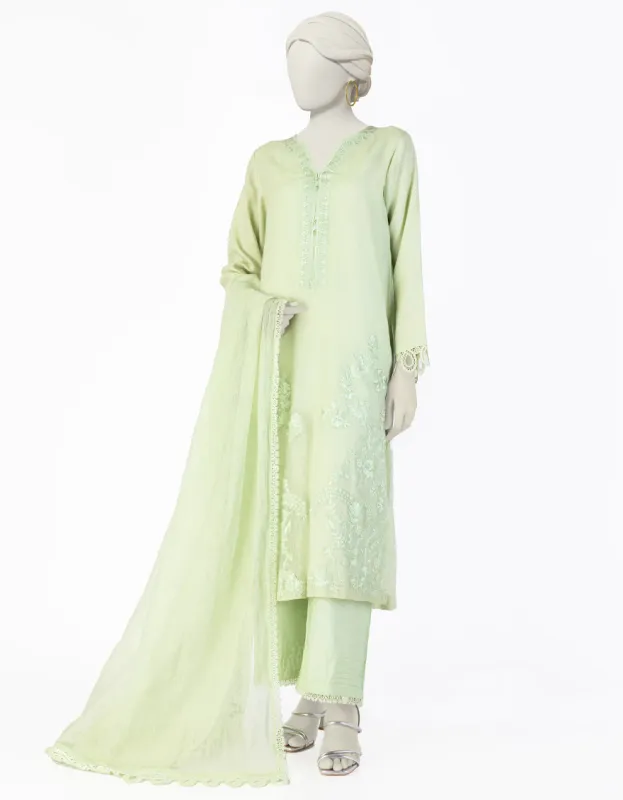 GREEN KHADDI 3PC STITCHED | JJPW-S-JPS-25-3911 FB/DANEEN-11 sold by Junaid Jamshed