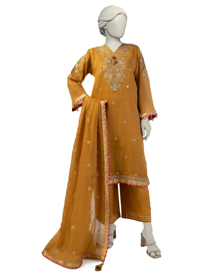 BROWN COTTON 3PC STITCHED | JJPW-S-JPS-25-3922 FB/INARA-8 sold by Junaid Jamshed