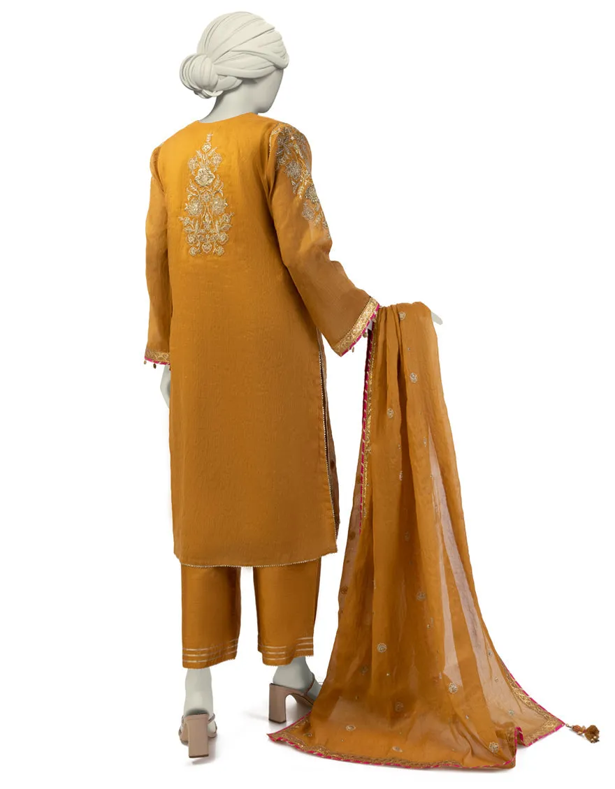 BROWN COTTON 3PC STITCHED | JJPW-S-JPS-25-3922 FB/INARA-8 sold by Junaid Jamshed product image thumbnail 2