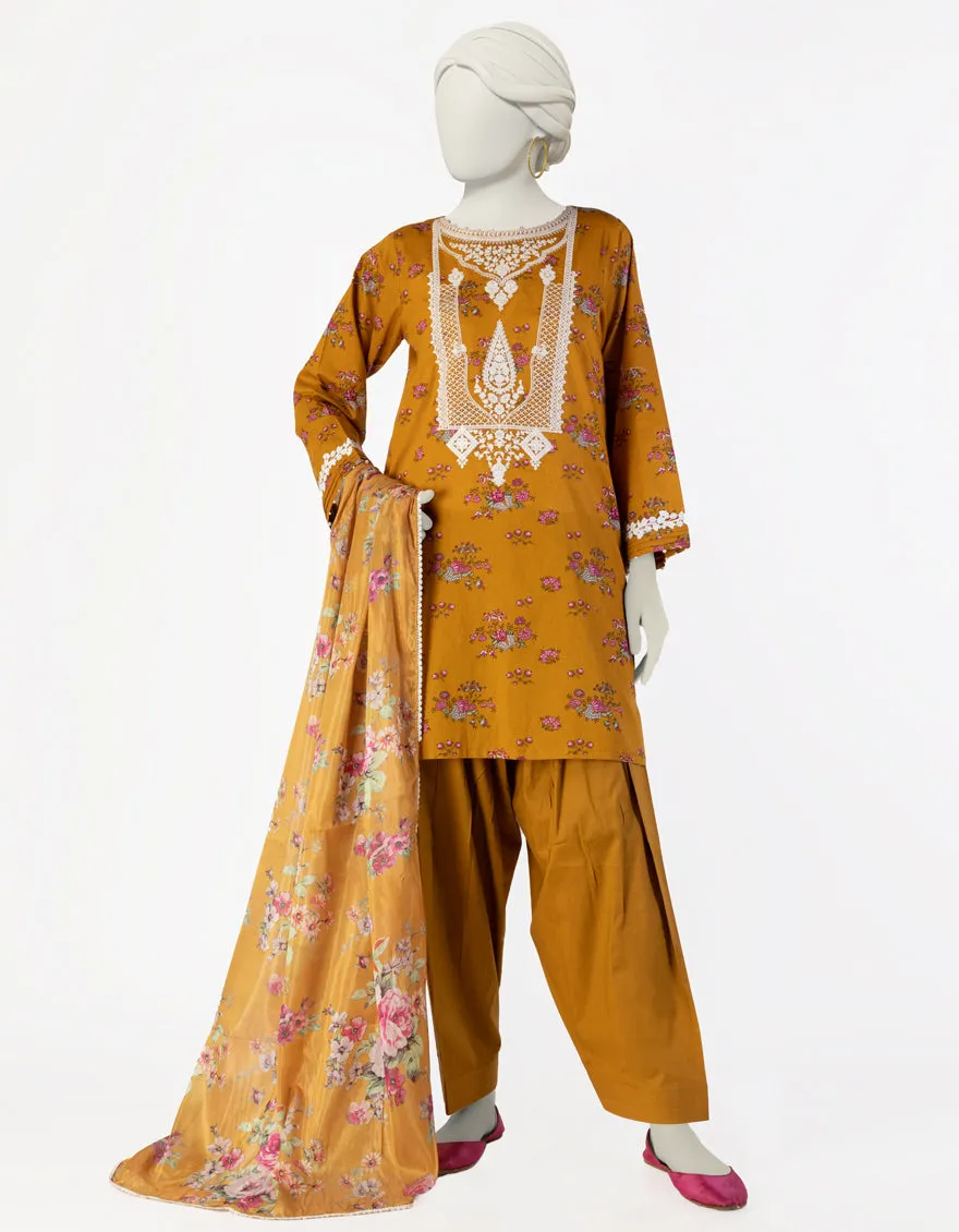 BROWN LAWN 3PC STITCHED | JLAWN-S-25-106/S SHAHJAHAN-02 sold by Junaid Jamshed