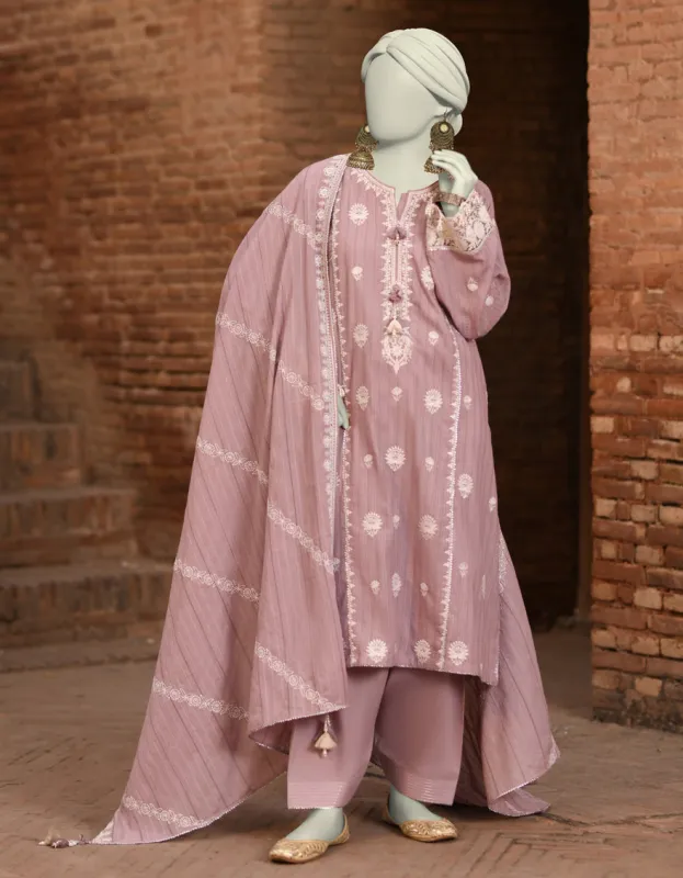 BROWN DOBBY 3PC UNSTITCHED | JLAWN-S-25-3184 GRANDIOSE-4 sold by Junaid Jamshed