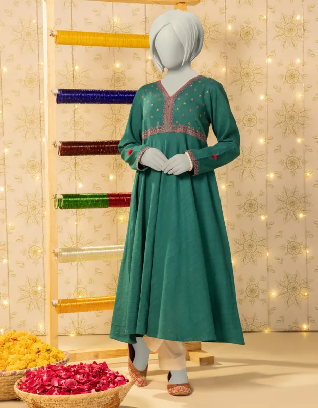 GREEN TEXTURED KURTI | JYGK-S-JTS-25-4035 FB/DASTAAN-2 sold by Junaid Jamshed