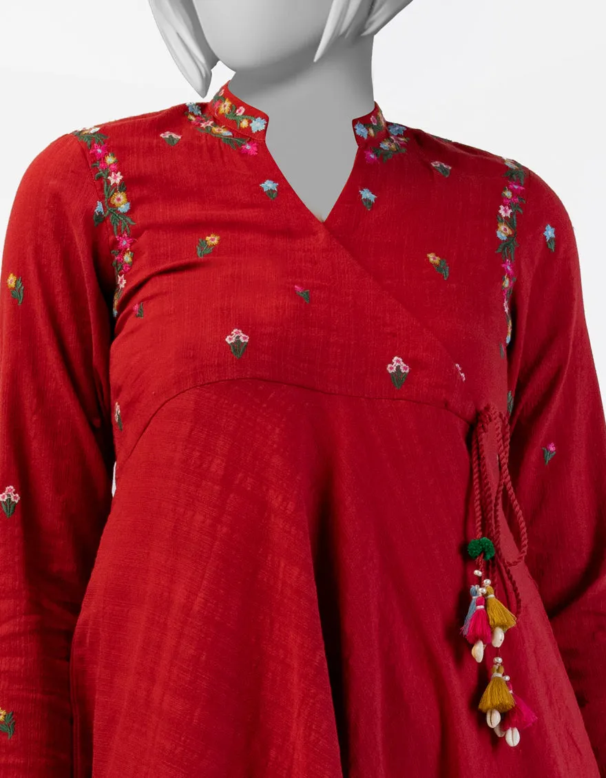 RED TEXTURED KURTI | JYGK-S-JTS-25-4036 FB/DASTAAN-03 sold by Junaid Jamshed product image thumbnail 2