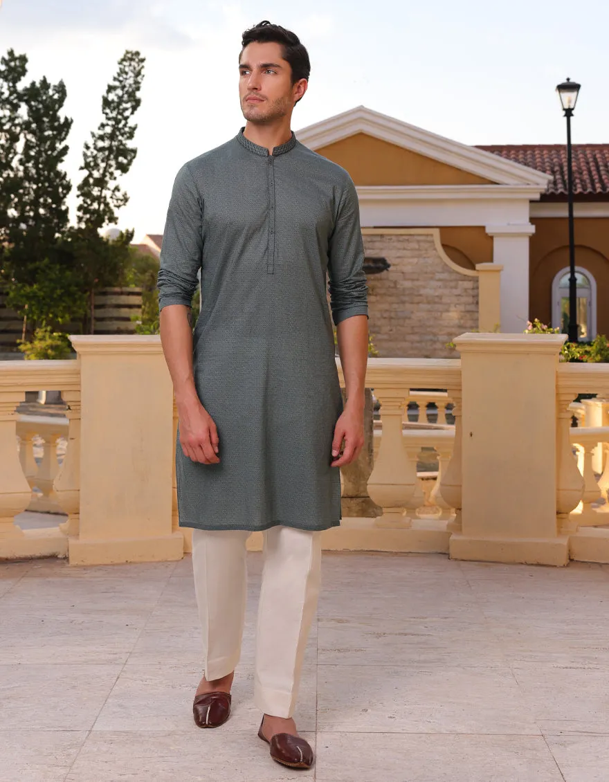 GREEN KURTA | JJK-A-33211/S25/JJ9774-SF sold by Junaid Jamshed