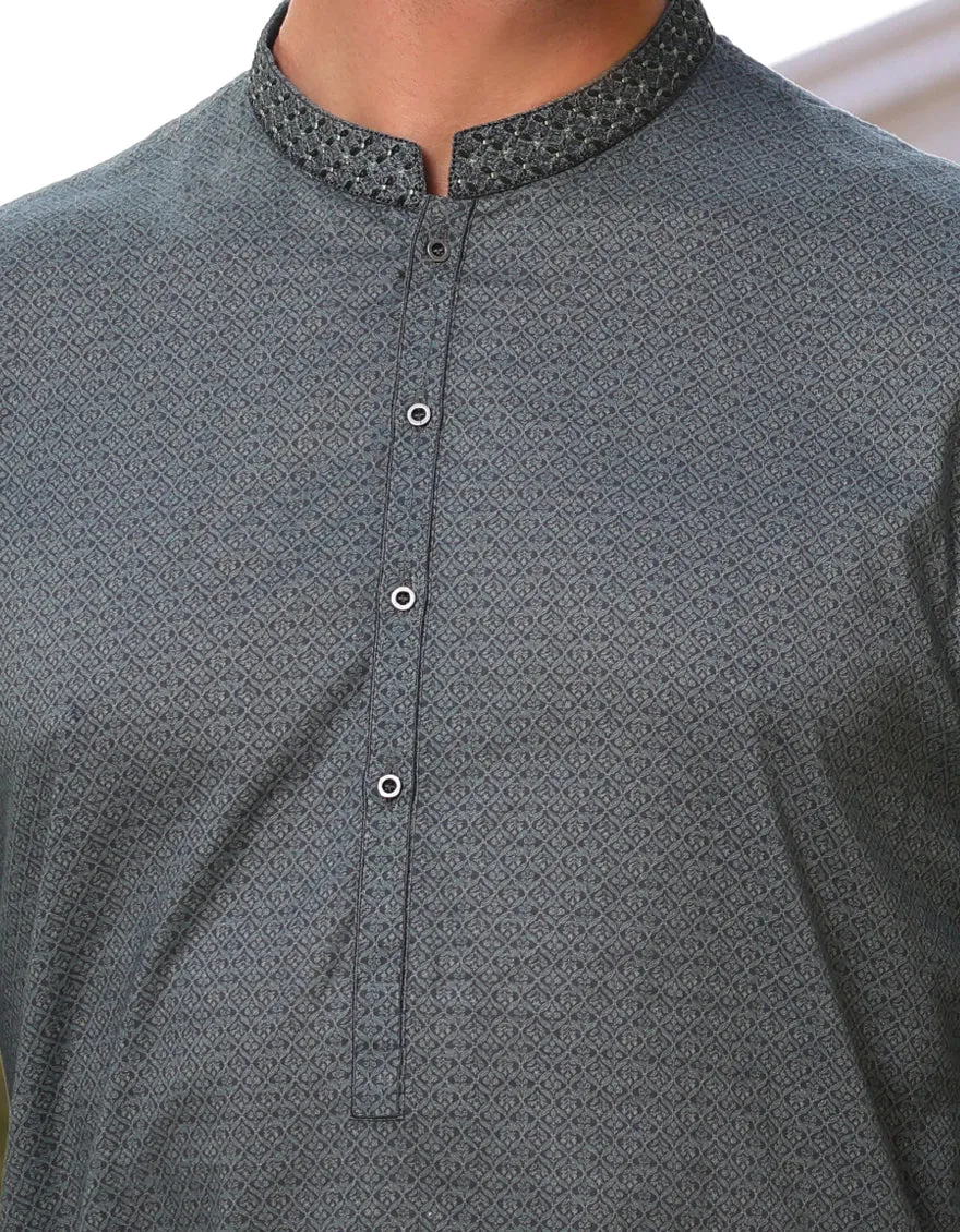 GREEN KURTA | JJK-A-33211/S25/JJ9774-SF sold by Junaid Jamshed product image thumbnail 3