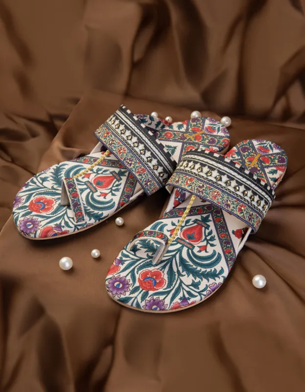 MULTICOLOR CHAPPAL | JLFWC-25-1289 FB/CANVAS sold by Junaid Jamshed
