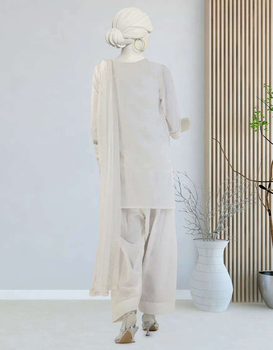 WHITE DOBBY 3PC STITCHED | JLAWN-S-25-125/S PEARL PERFECTION-01 sold by Junaid Jamshed product image thumbnail 2