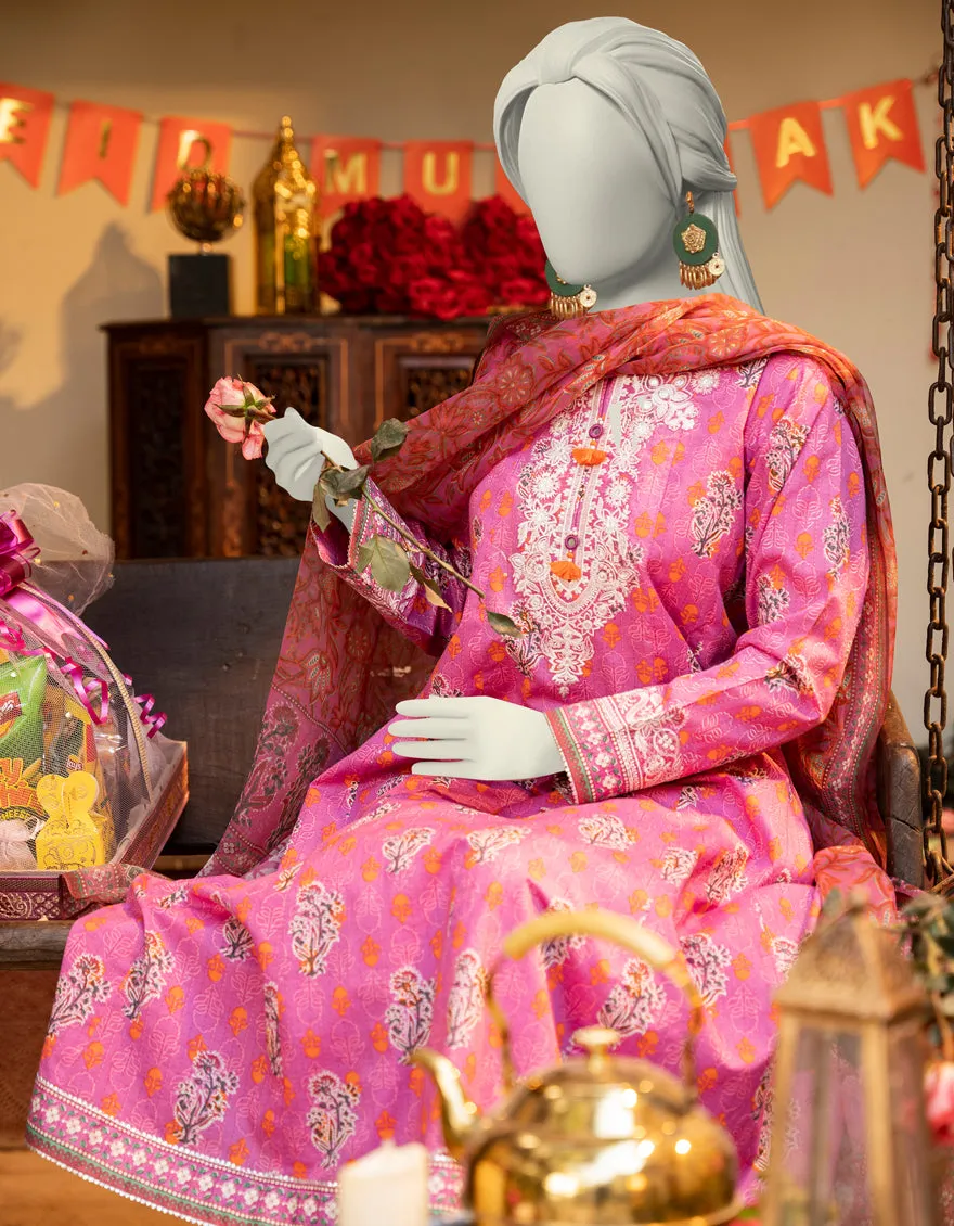 PINK LAWN 3PC STITCHED | JLAWN-S-25-124/S MIRROR-04 sold by Junaid Jamshed product image thumbnail 2