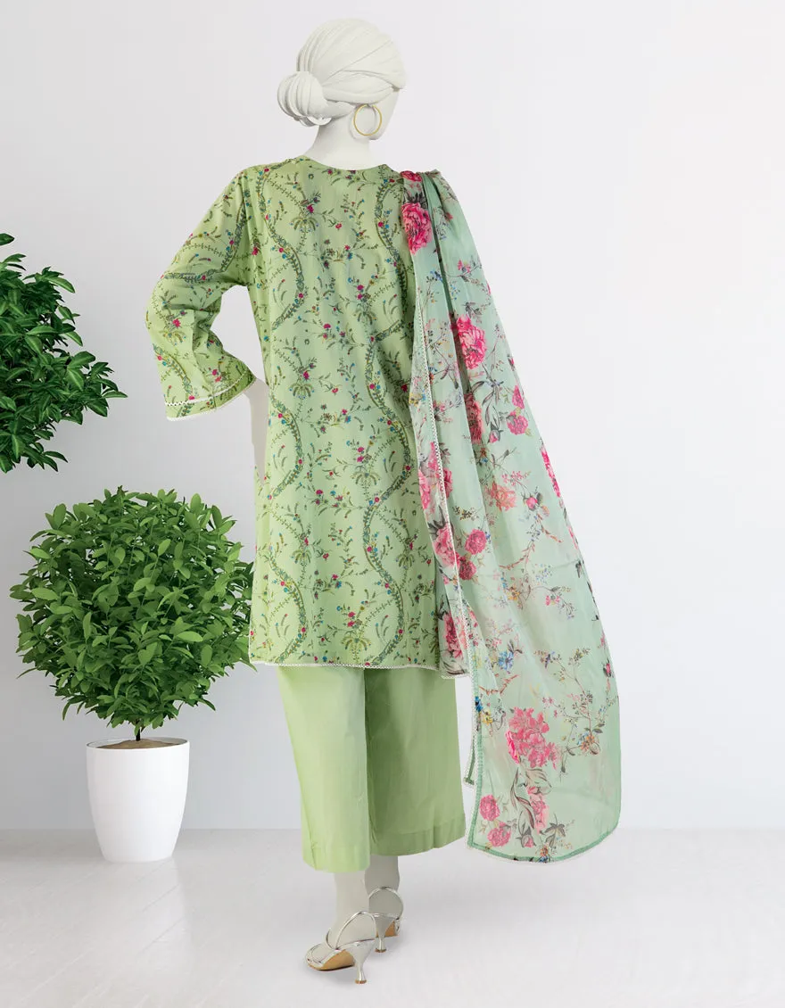 GREEN LAWN 3PC STITCHED | JLAWN-S-25-105/S SHAHJAHAN-01 sold by Junaid Jamshed product image thumbnail 2