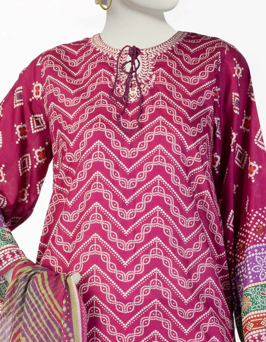 PURPLE LAWN 3PC STITCHED | JLAWN-S-25-078/S CHUNRI-6 sold by Junaid Jamshed product image thumbnail 3
