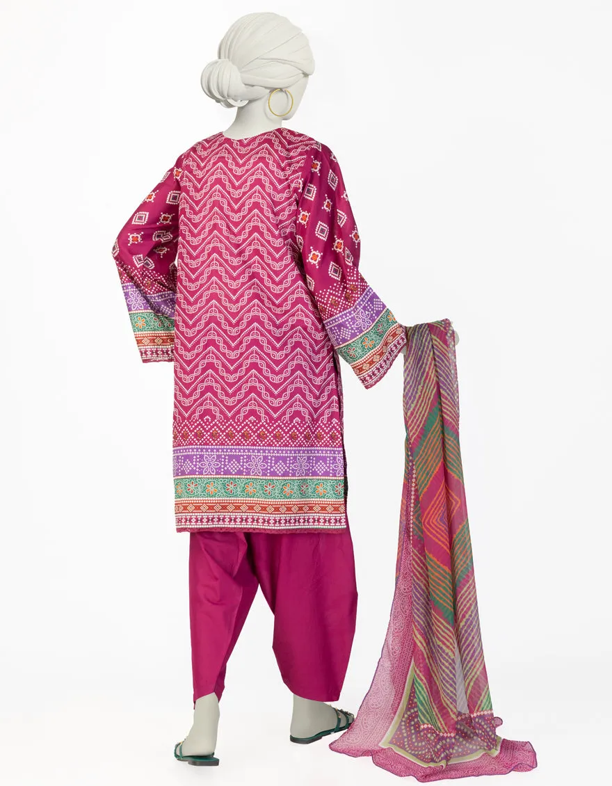 PURPLE LAWN 3PC STITCHED | JLAWN-S-25-078/S CHUNRI-6 sold by Junaid Jamshed product image thumbnail 2