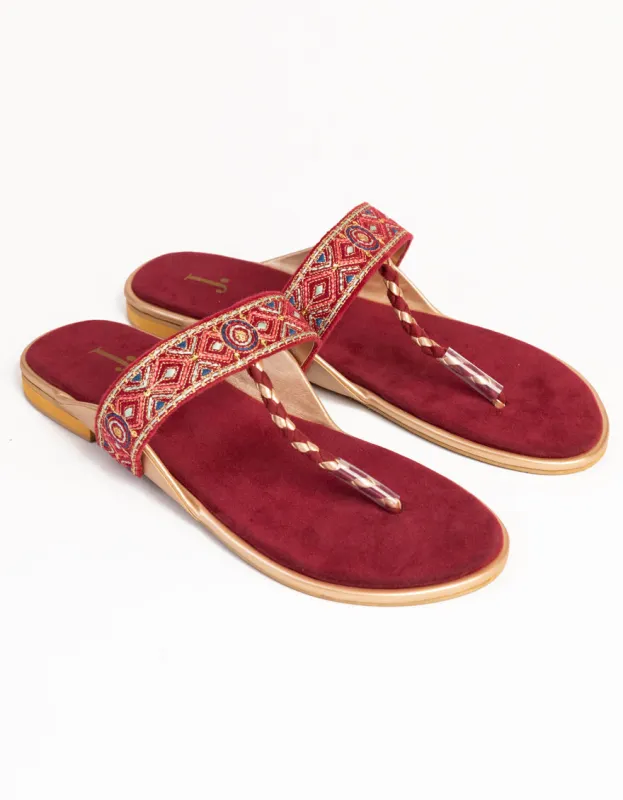 MAROON SUEDE CHAPPAL | JLFWC-25-1285 FB/RANGREZA-1 sold by Junaid Jamshed