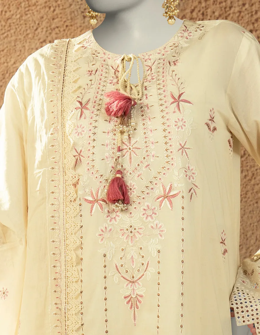 WHITE JACQUARD 3PC UNSTITCHED | JLAWN-S-25-3252 LUXE C-4 sold by Junaid Jamshed product image thumbnail 2