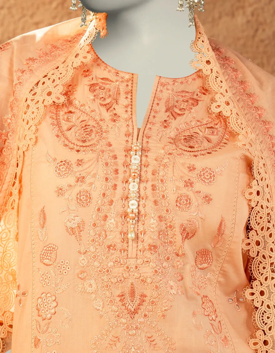 ORANGE JACQUARD 3PC UNSTITCHED | JLAWN-S-25-3249 LUXE C-1 sold by Junaid Jamshed product image thumbnail 2