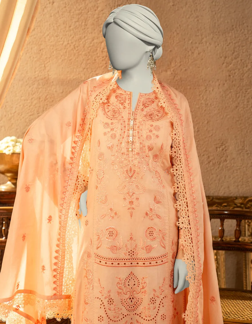ORANGE JACQUARD 3PC UNSTITCHED | JLAWN-S-25-3249 LUXE C-1 sold by Junaid Jamshed product image thumbnail 3