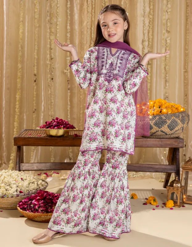 WHITE LAWN 3PC STITCHED | JGK-S-JGP-25-1538 FB/FLORISTA-4 sold by Junaid Jamshed