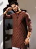 BROWN BLENDED KURTA | AL-K-1231/AM-6324A sold by Junaid Jamshed