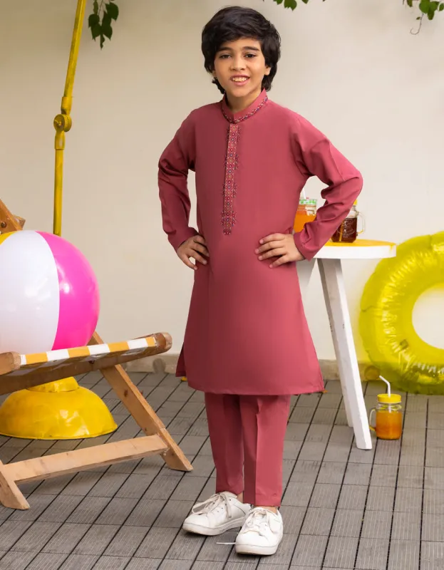 PINK BLENDED KURTA TROUSERS | JCKP-A-34987/S25/JJ9358-CL sold by Junaid Jamshed