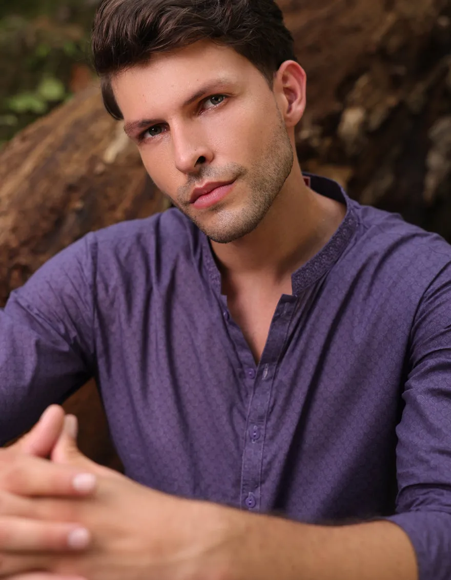 PURPLE KURTA | JJK-A-46599/S25/JJ9774-SF sold by Junaid Jamshed product image thumbnail 4