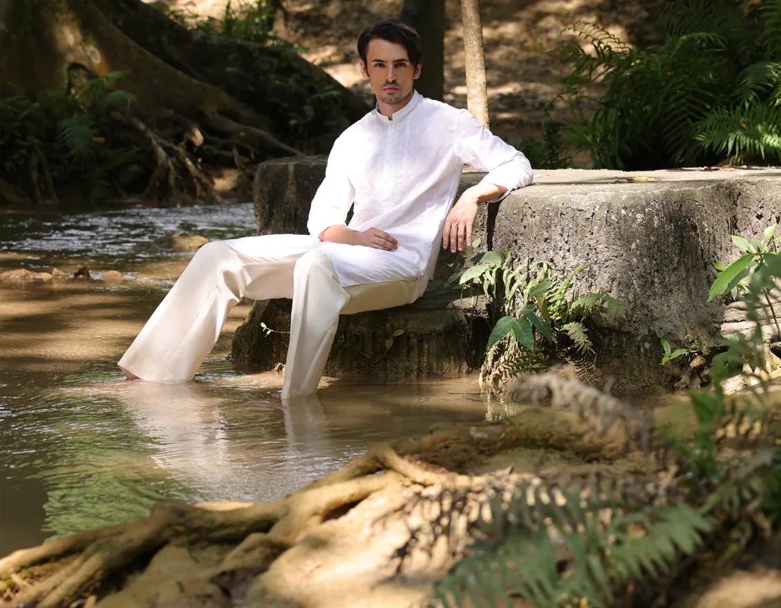 WHITE COTTON KURTA | JJK-S-34950/S25/JJ9778-FL sold by Junaid Jamshed product image thumbnail 5