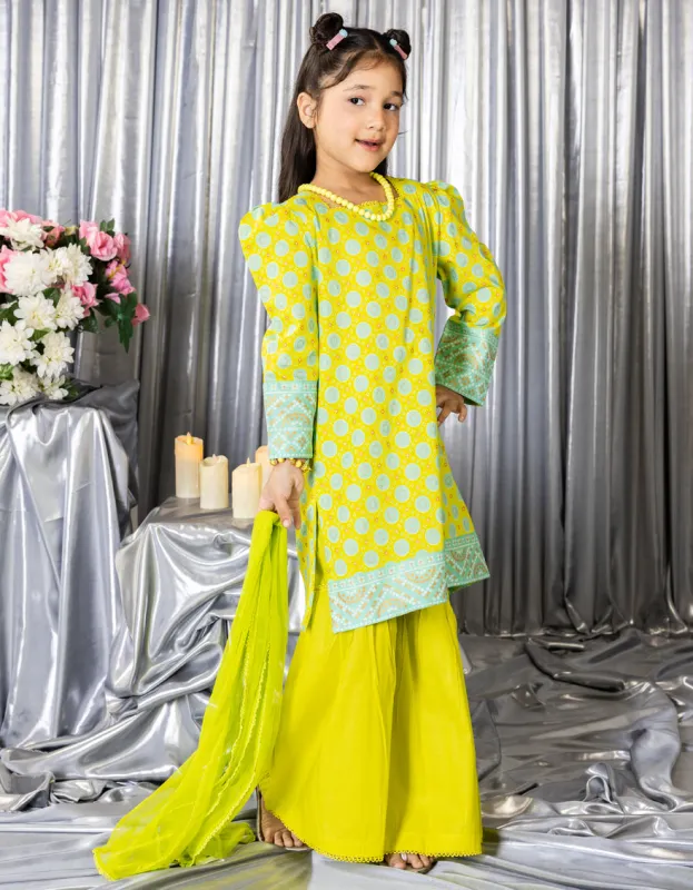 GREEN LAWN 3PC STITCHED | JGK-S-JGP-25-1544 FB/CHUNRI TREAT-2 sold by Junaid Jamshed