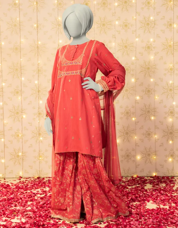 PINK TEXTURED 3PC STITCHED | JGK-S-JTF-25-752 FB/RANG-E-ZARI-2 sold by Junaid Jamshed