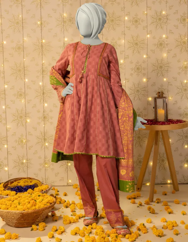 PINK DOBBY 3PC STITCHED | JGK-S-JTP-25-617 FB/DHANAK-07 made by Junaid Jamshed
