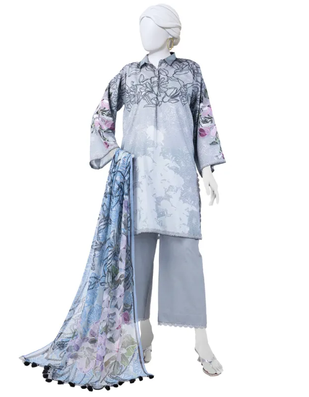 MULTICOLOR LAWN 3PC UNSTITCHED | JLAWN-S-25-3271 KANTHA KAHANI-7 sold by Junaid Jamshed