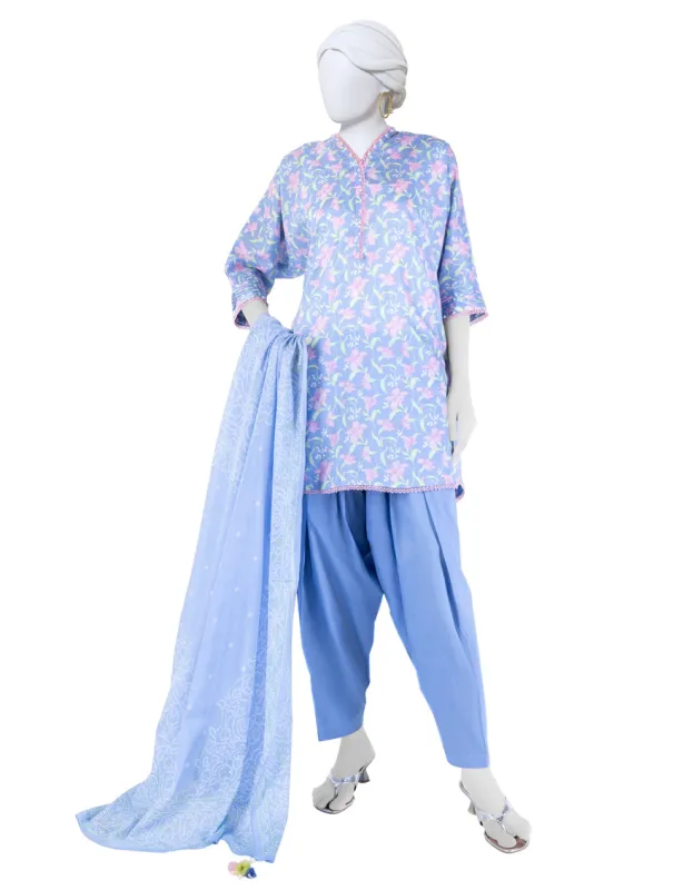 MULTICOLOR LAWN 3PC UNSTITCHED | JLAWN-S-25-3274 FLORAL CHUNDRI-2 sold by Junaid Jamshed