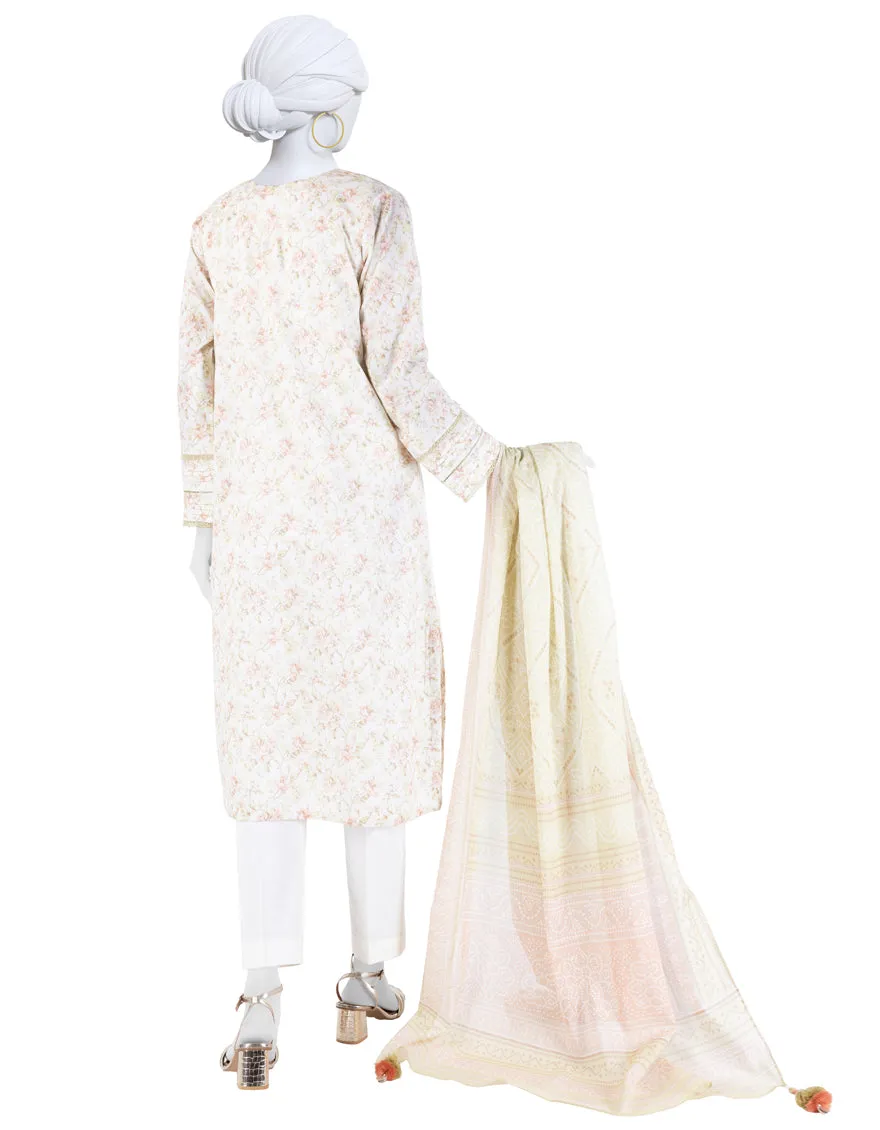 MULTICOLOR LAWN 3PC UNSTITCHED | JLAWN-S-25-3275 FLORAL CHUNDRI-3 sold by Junaid Jamshed product image thumbnail 2