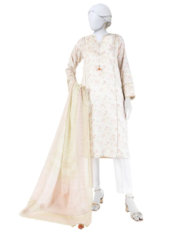 MULTICOLOR LAWN 3PC UNSTITCHED | JLAWN-S-25-3275 FLORAL CHUNDRI-3 sold by Junaid Jamshed