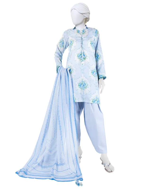 MULTICOLOR LAWN 3PC UNSTITCHED | JLAWN-S-25-3276 FLORAL CHUNDRI-4 sold by Junaid Jamshed