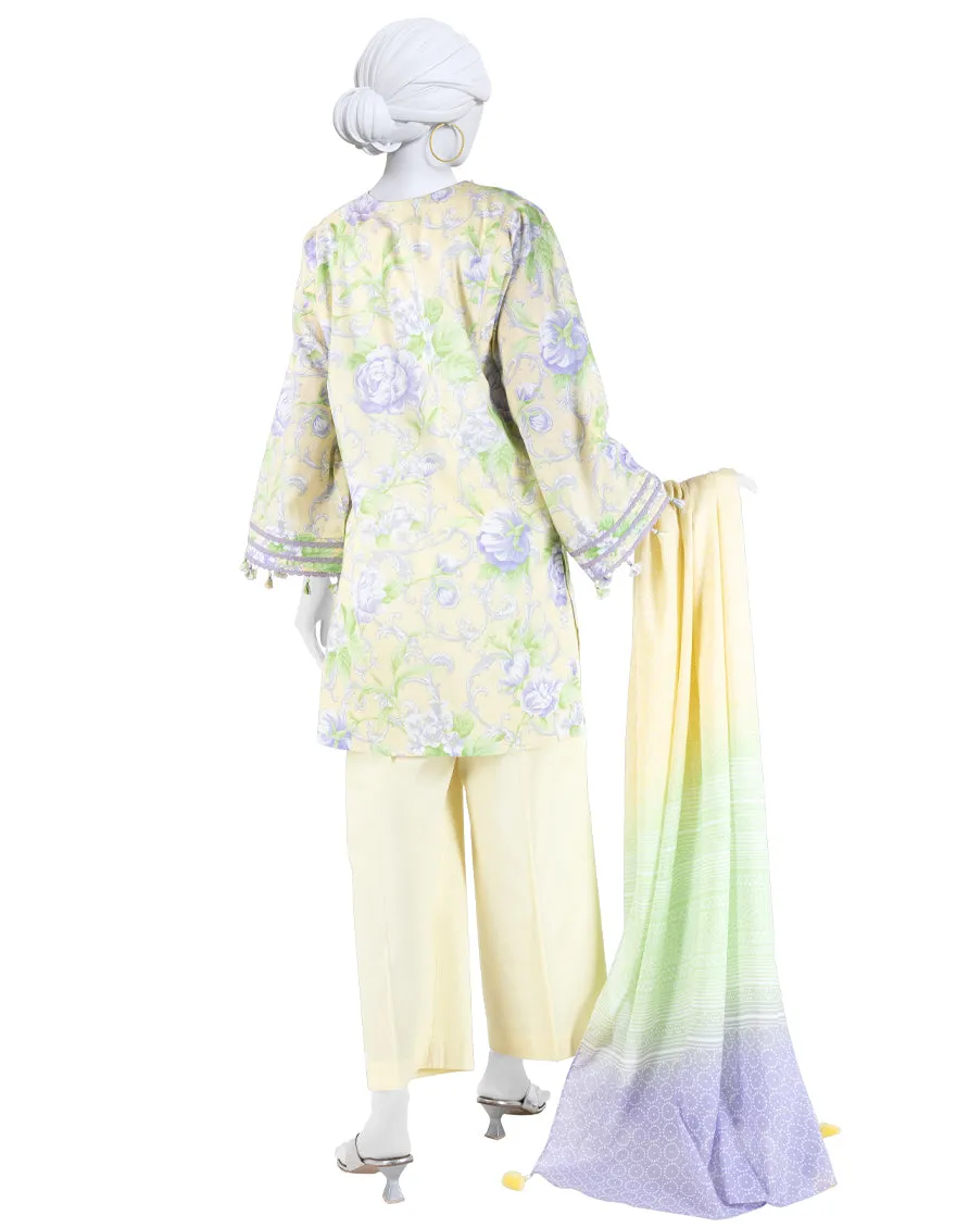 MULTICOLOR LAWN 3PC UNSTITCHED | JLAWN-S-25-3280 FLORAL CHUNDRI-8 sold by Junaid Jamshed product image thumbnail 2