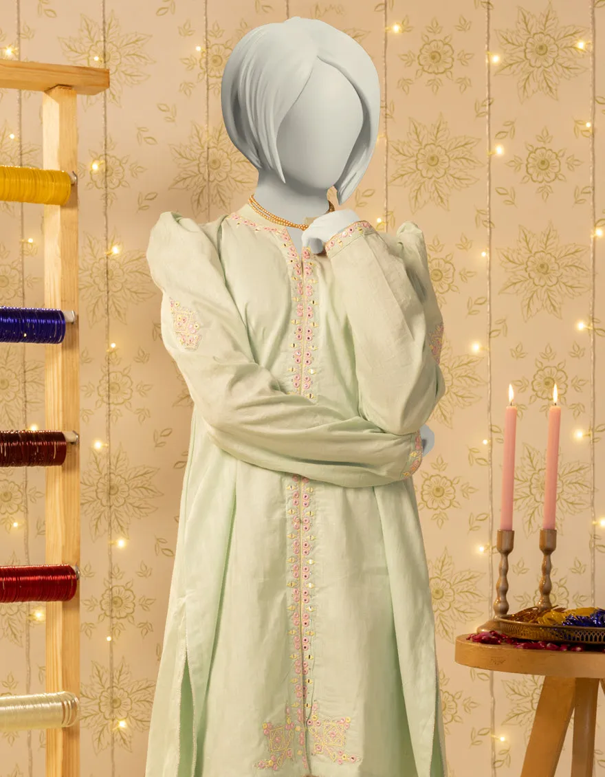 GREEN DOBBY KURTI | JYGK-S-JTS-25-4051 FB/SHEESHAKARI-02 sold by Junaid Jamshed product image thumbnail 3