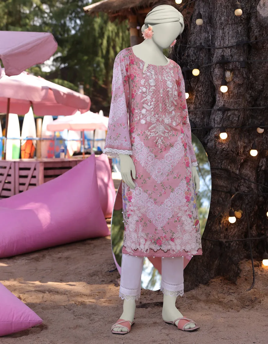 PEACH LAWN KURTI | JJLK-JSS-CD-05-347 sold by Junaid Jamshed