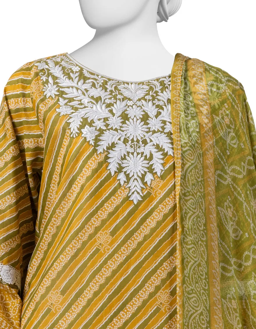 GREEN LAWN 3PC STITCHED | JLAWN-JDS-CD-05-1002/S sold by Junaid Jamshed product image thumbnail 2