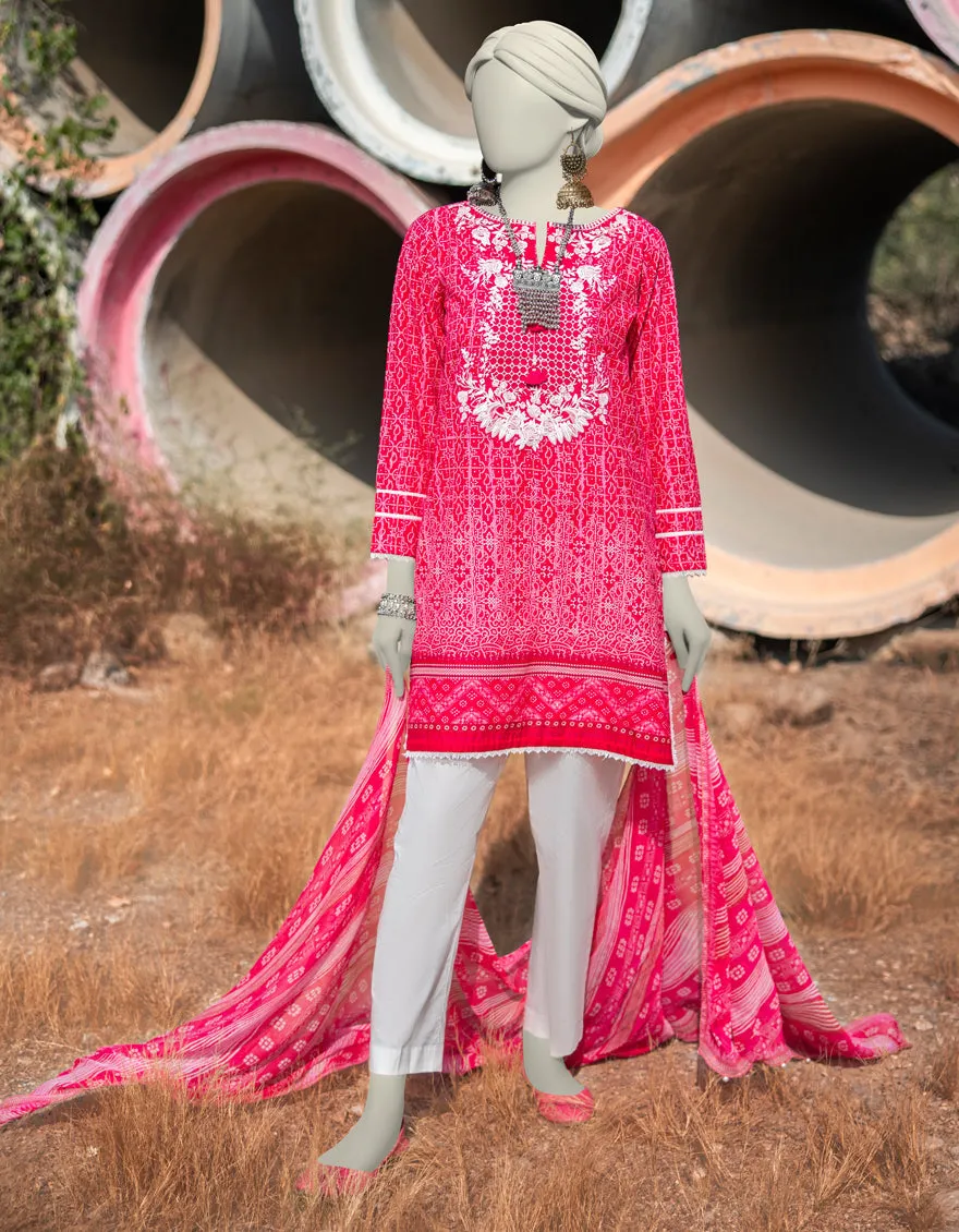 PINK LAWN 3PC STITCHED | JLAWN-JDS-CD-05-1004/S sold by Junaid Jamshed