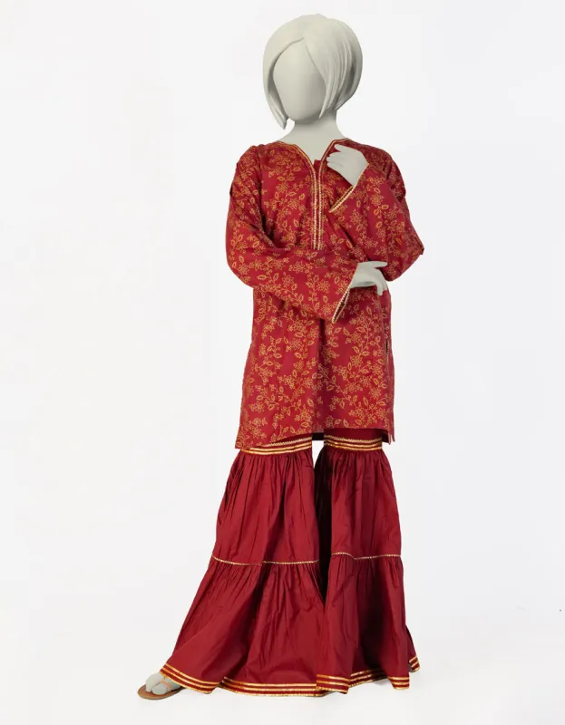 MAROON LAWN 2PC STITCHED | JGK-S-JTST-25-434 FB sold by Junaid Jamshed