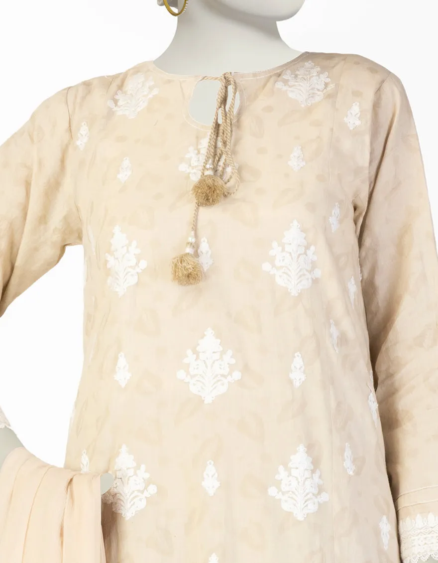 BEIGE ORGANZA 2PC STITCHED | JLAWN-S-JDS-25-1079/ sold by Junaid Jamshed product image thumbnail 3