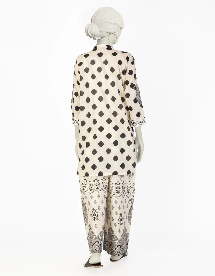 OFF WHITE LAWN 2PC STITCHED | JLAWN-S-JST-25-2059/ sold by Junaid Jamshed product image thumbnail 2