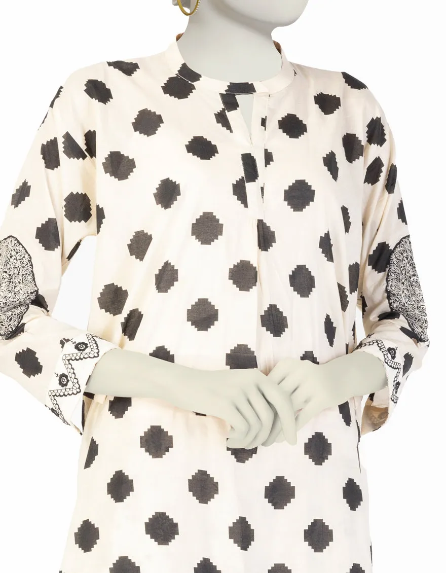 OFF WHITE LAWN 2PC STITCHED | JLAWN-S-JST-25-2059/ sold by Junaid Jamshed product image thumbnail 3